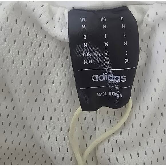 ADIDAS Velour Basketball Pants Unisex Fully Lined White - M - Style # IA3454 - Picture 9 of 10